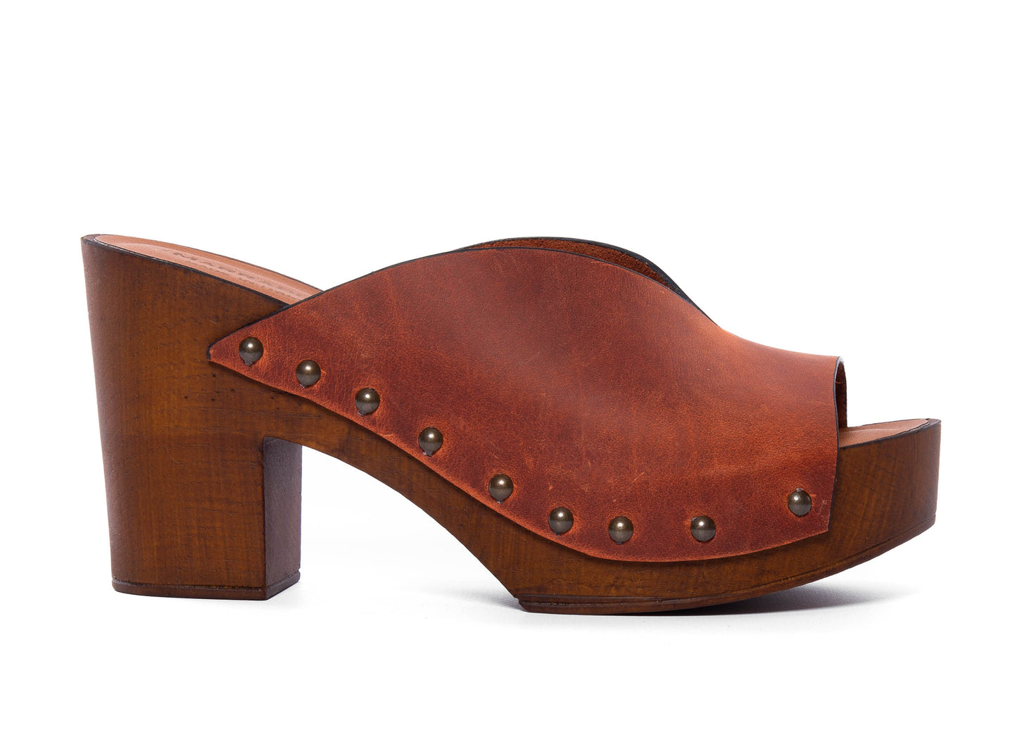Zoccolo in Pelle con Fascia - Daino