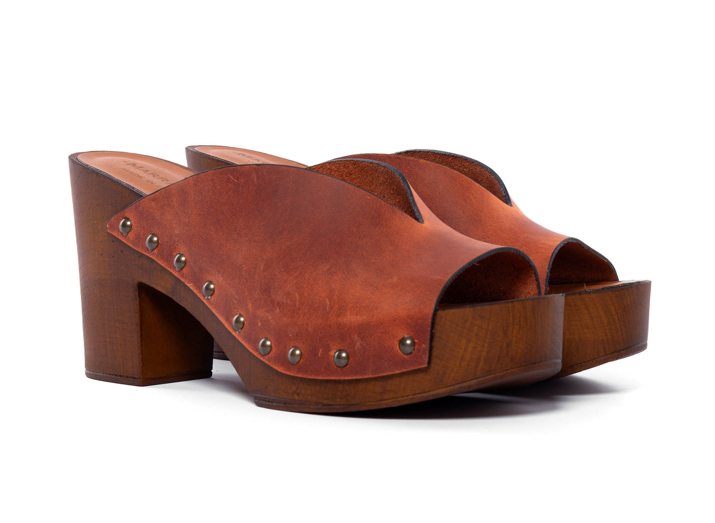 Zoccolo in Pelle con Fascia - Daino