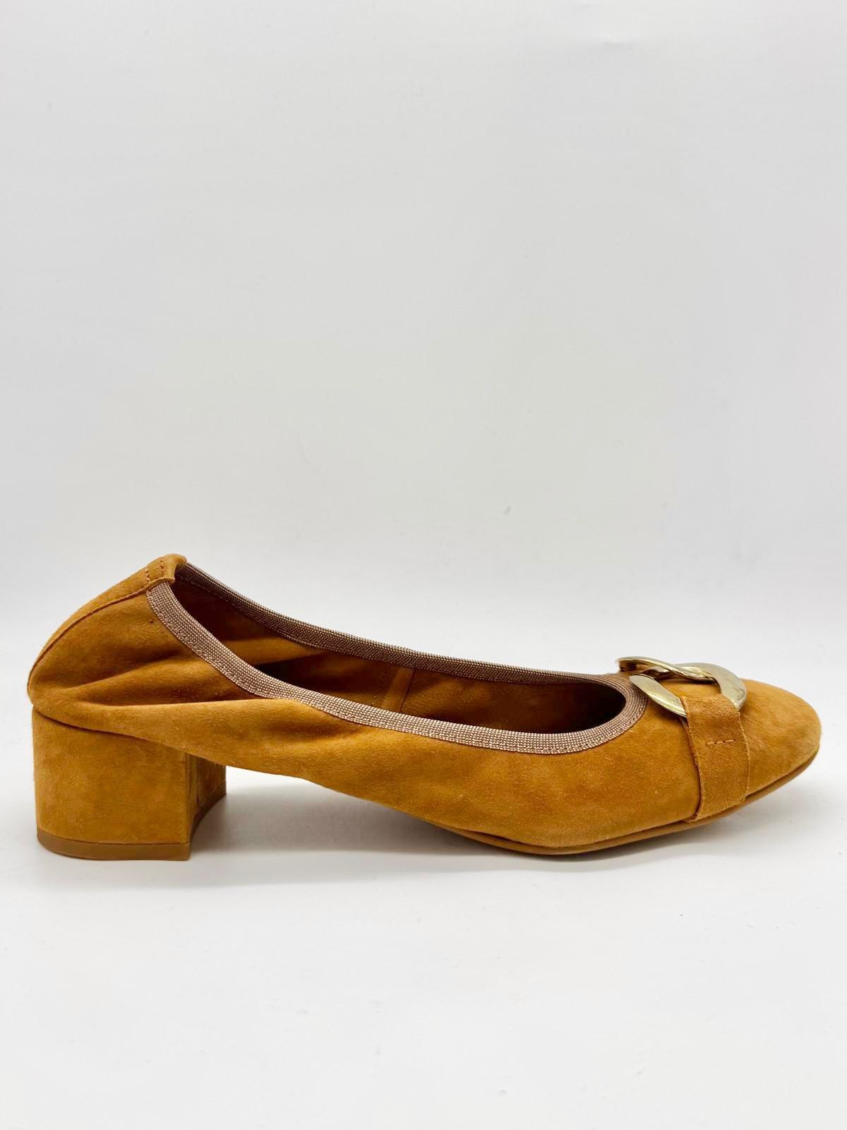 448-4 BALLERINA CUOIO CON ACCESSORIO